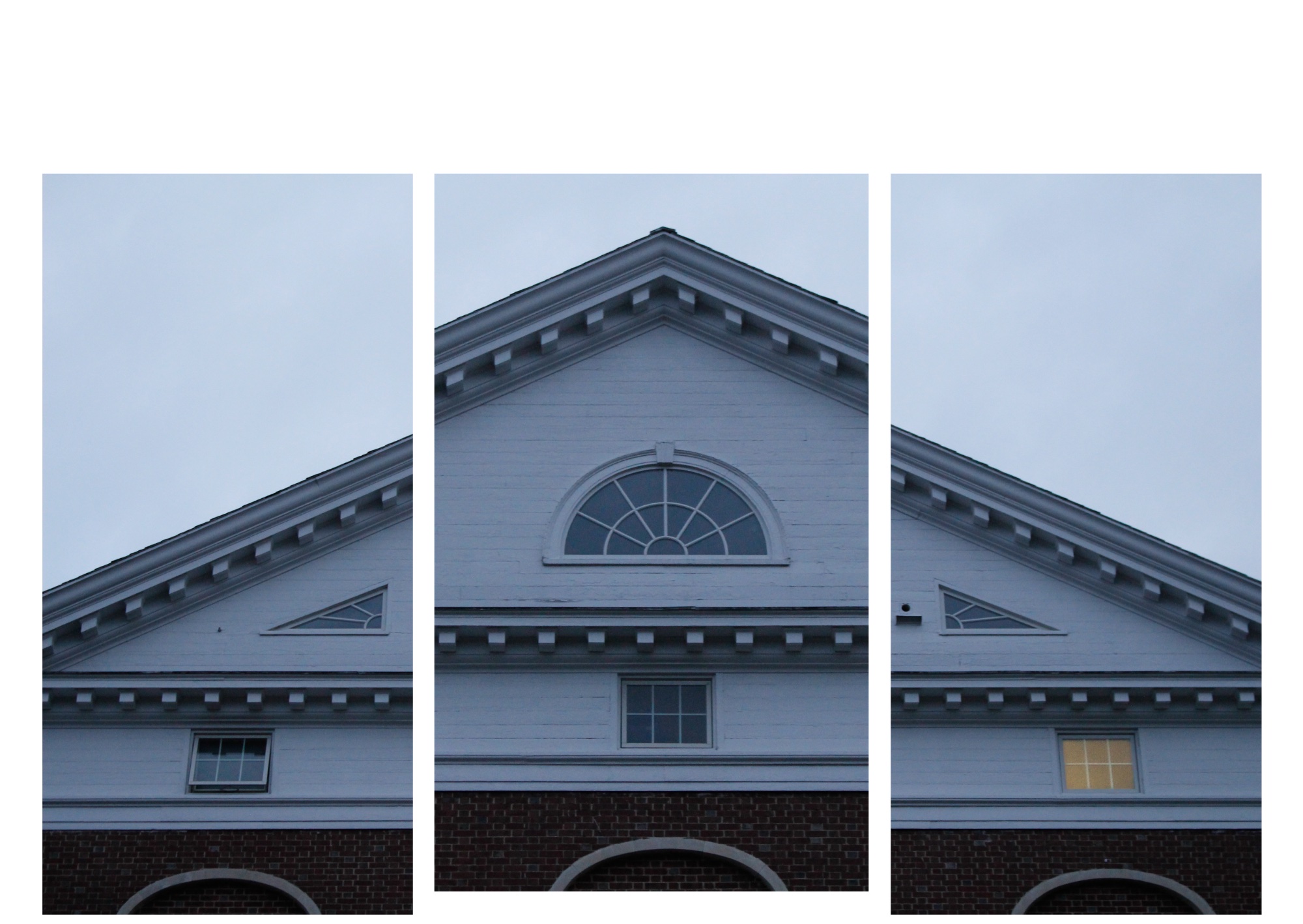 Triptych at Dusk — architecture photo by 54, scored 7.1/10 by REVIEWR's AI critique