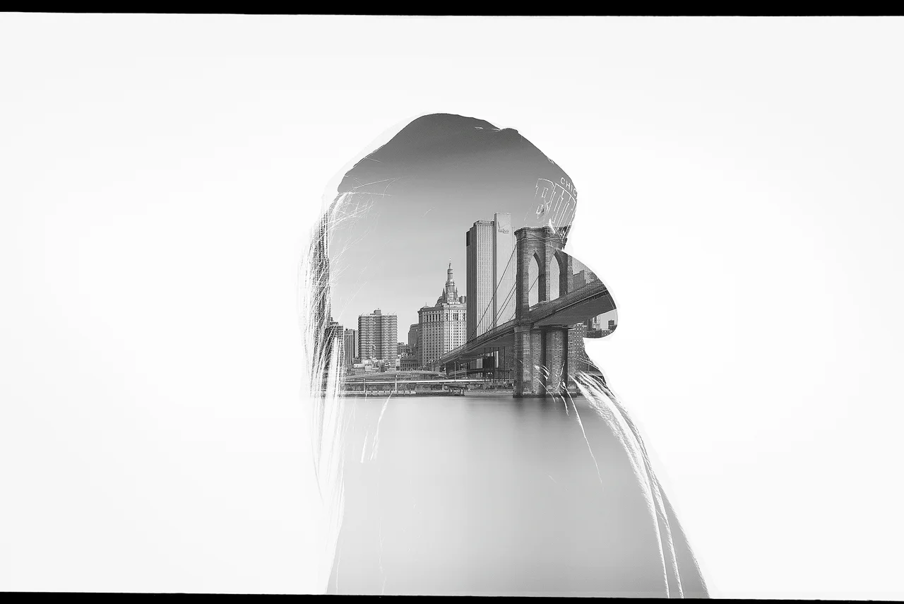 Double Exposure — portrait photo by Deni, scored 7.9/10 by REVIEWR's AI critique