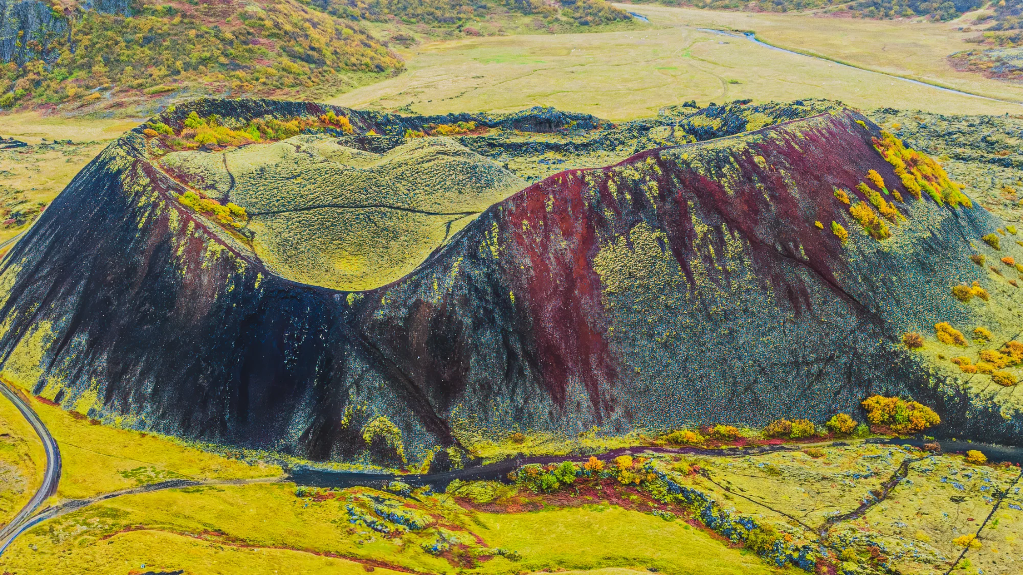 Colorful Volcanic Crater — landscape photo by VH, scored 6.4/10 by REVIEWR's AI critique