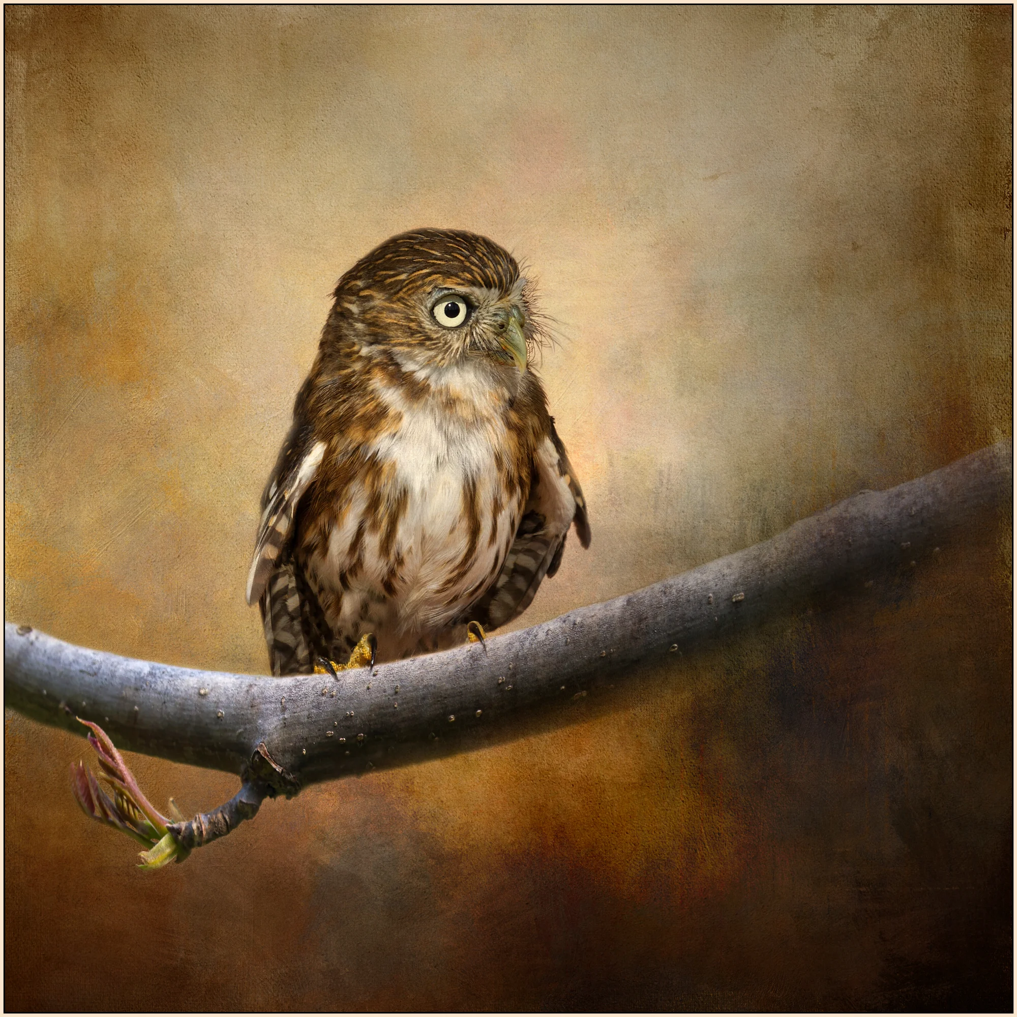 Painterly Pygmy Owl — general photo by dolo, scored 8.0/10 by REVIEWR's AI critique
