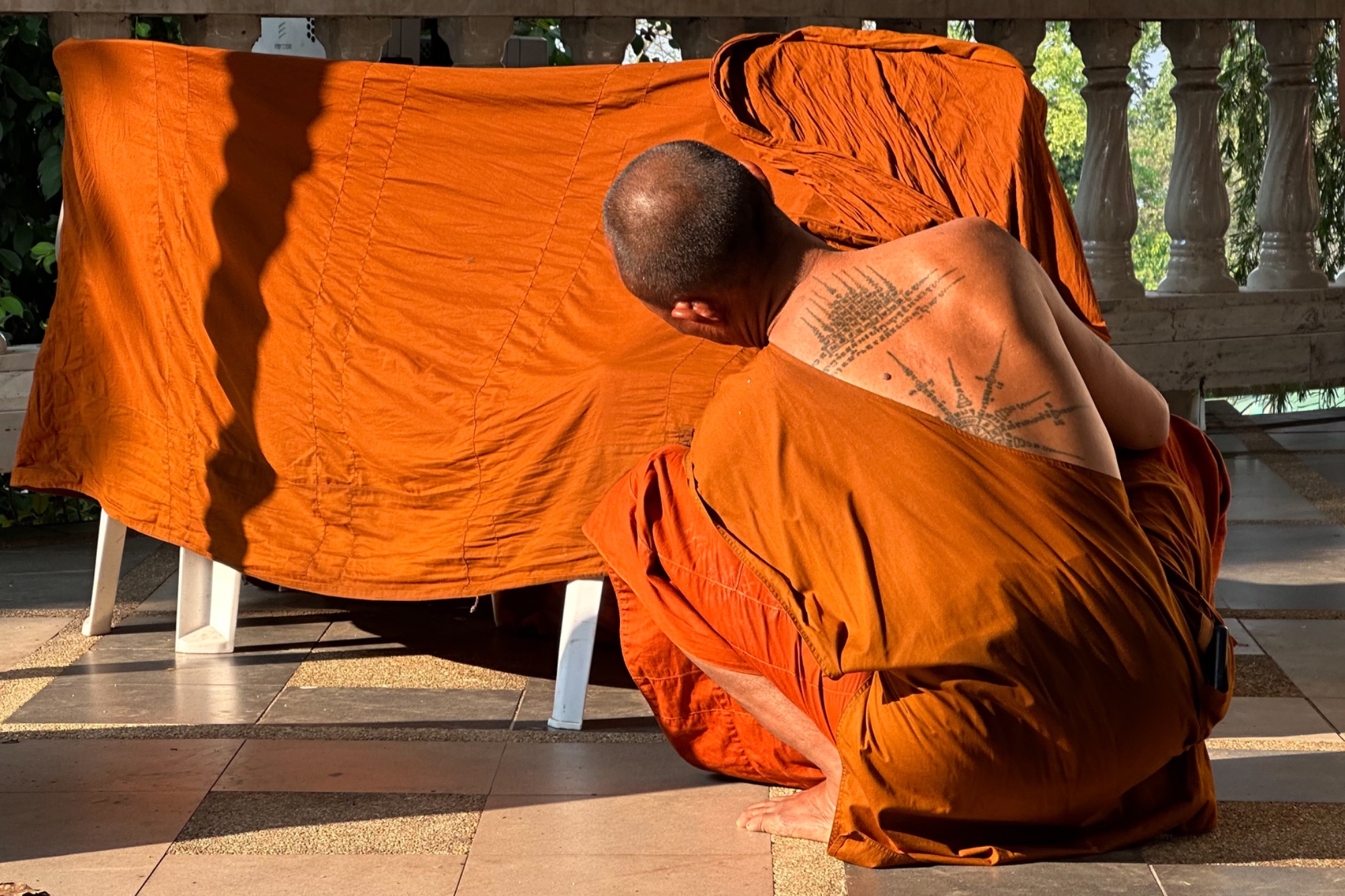 Morning Rituals — documentary photo by Les Zackler, scored 7.6/10 by REVIEWR's AI critique