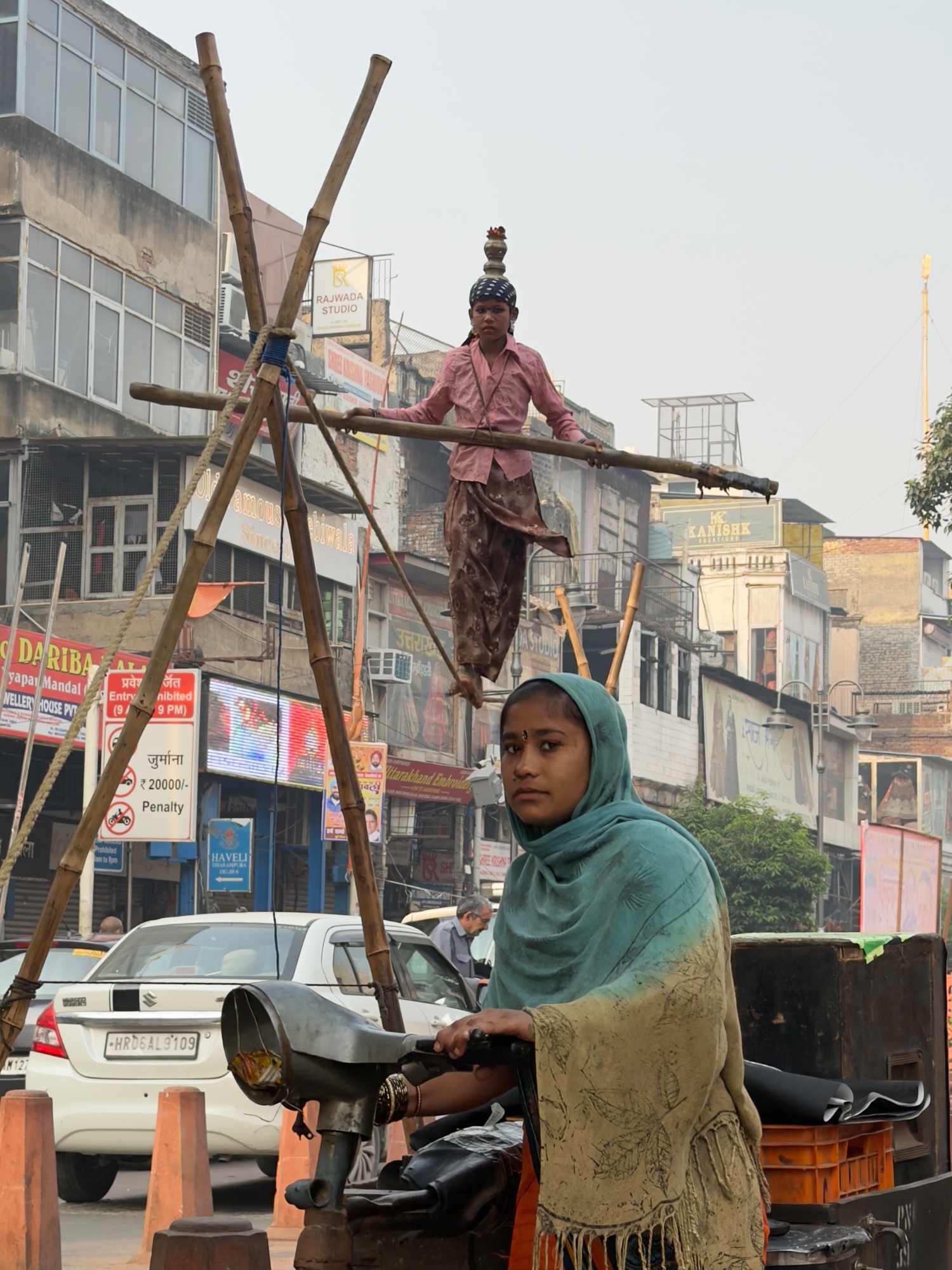 The Balance of the Street — street photo by Les Zackler, scored 7.8/10 by REVIEWR's AI critique